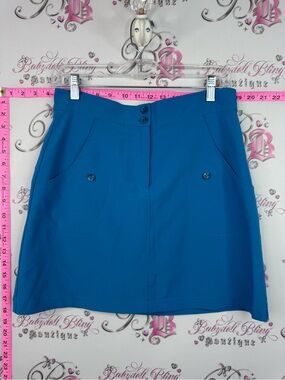 LOPEZ skort shorts under Blue Women's Casual A-Line Skirt